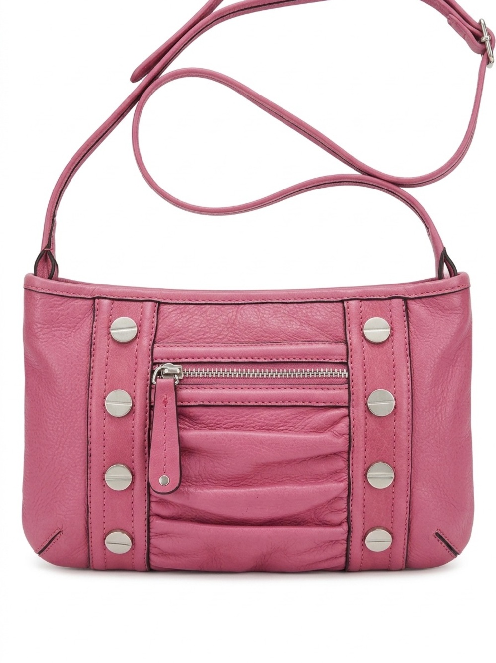 B. Makowsky Pink Leather Crossbody Bag Excellent Condition